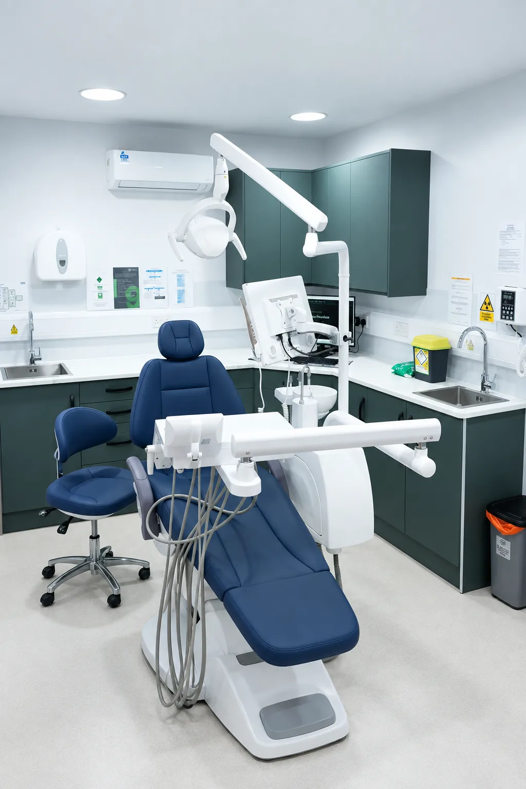 Modern dental treatment room at Heritage & Castle Dental Care in Leicester